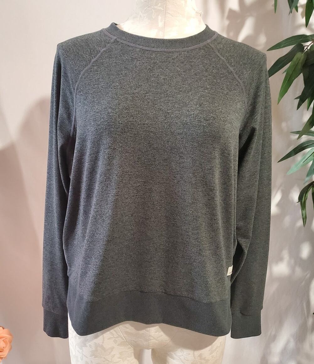 Vuori Womens Halo Performance Crew Size S Charcoal Heather Gray Athleisure Gym